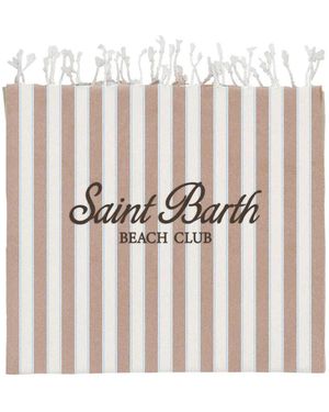 MC2 Saint Barth Foutas Striped Beach Towel - White