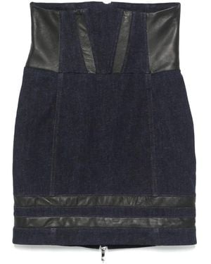 MITILIANE COUTURE High-Waist Mini Skirt - Blue