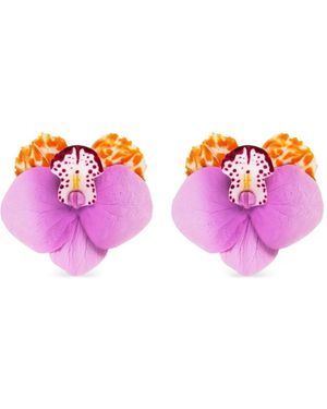 Jennifer Behr Orecchini Orchidia - Viola