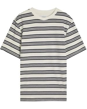 Wax London Dean Striped T-Shirt - Grey
