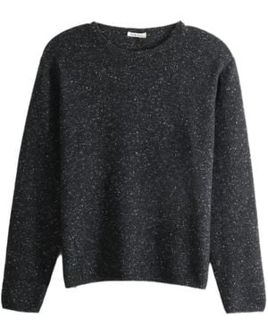 AURALEE Pullover Mit Meliertem Muster - Schwarz