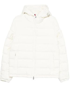 Moncler Gesteppte Kapuzenjacke - Weiß