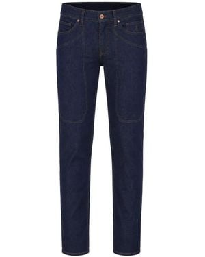 Jeckerson Patch-Detail Slim-Fit Jeans - Blue