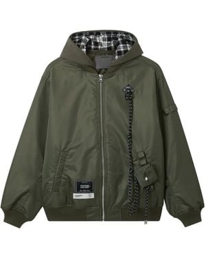 Musium Div. Logo-Patch Hooded Jacket - Green