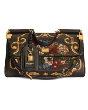 Dolce & Gabbana Medium My Sicily Handbag - Black