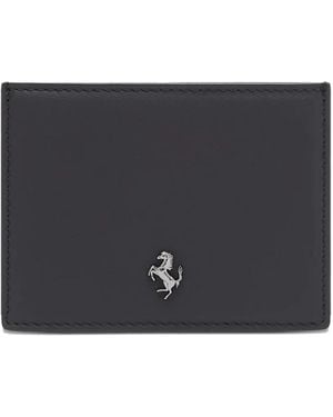 Ferrari Logo Leather Wallet - Black