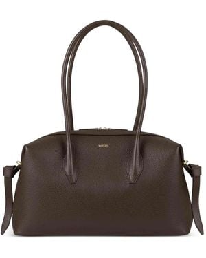 Yuzefi Brioche Grained Leather Shoulder Bag - Black