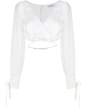 Amir Slama Blusa Crop - Bianco