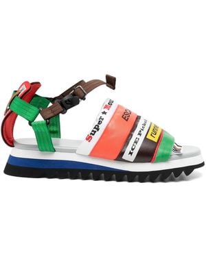 Kolor Sandalen Im Patchwork-Look - Grün