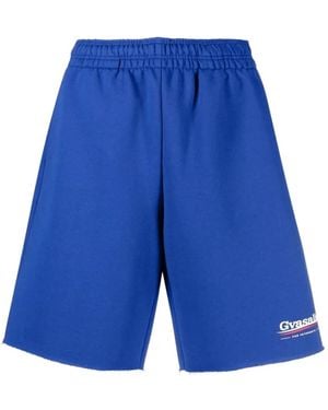 Vetements Ausgefranste Shorts - Blau