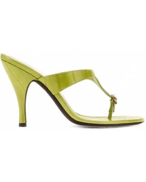 Herbert Levine Kiss And Tell Thong Sandals - Metallic