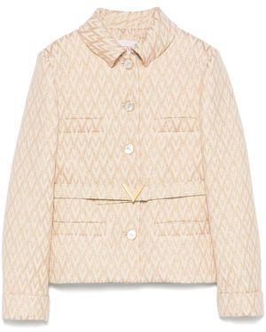 Valentino Garavani Giacca Con Effetto Jacquard - Neutro