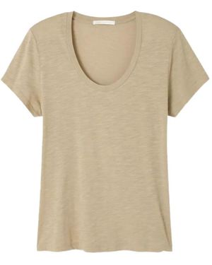 American Vintage Jacksonville Scoop-Neck T-Shirt - Naturel