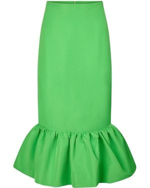 Nina Ricci Peplum-Hem Pencil Skirt - Green