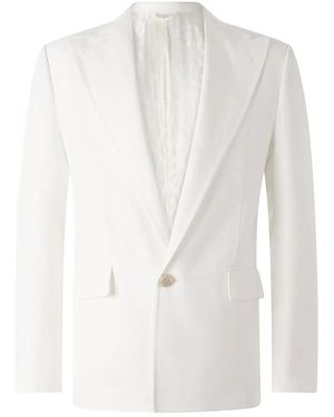 Roberto Cavalli Single-Breasted Blazer - White