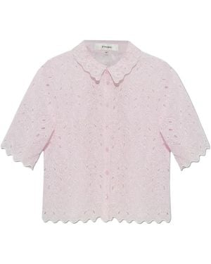 FRAME Paisley Eyelet Shirt - Pink