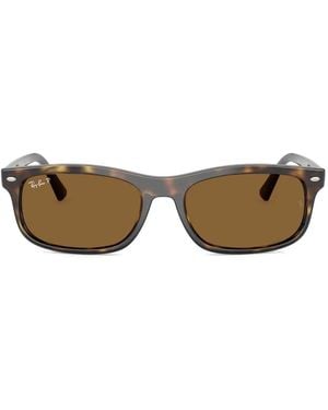 Ray-Ban Rectangle-Frame Sunglasses - Brown
