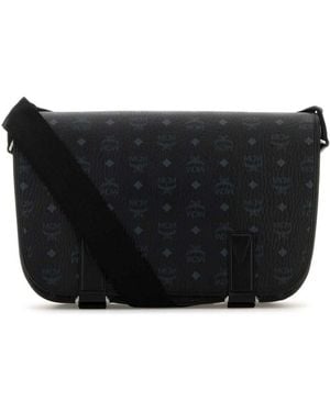 MCM Medium Aren Shoulder Bag - Black