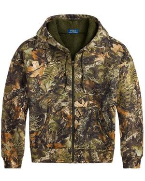 Polo Ralph Lauren Camo-Print Zip-Up Hoodie - Green