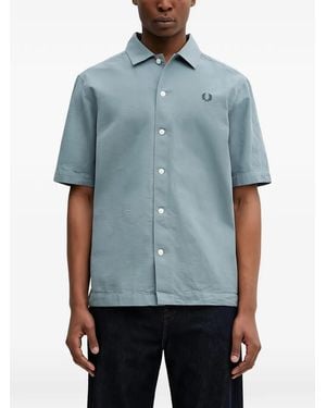 Fred Perry Chemise À Manches Courtes - Blue