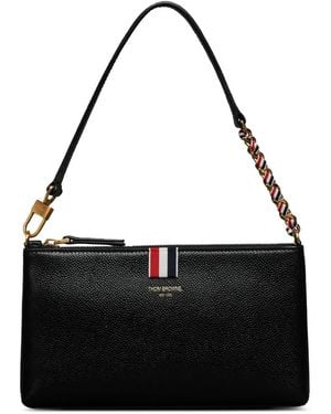 Thom Browne Leather Shoulder Bag - Black