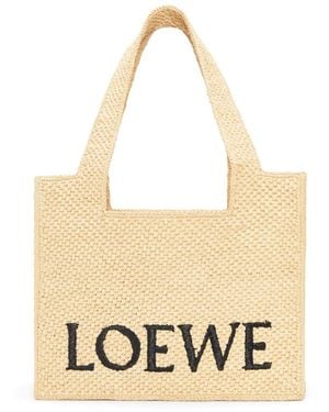Loewe Medium Font Tote - Brown