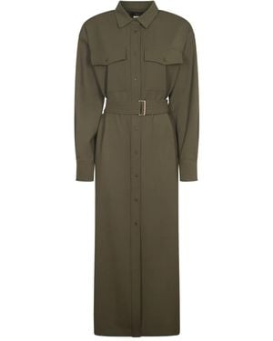 Weekend by Maxmara Clown Belted Shirt Dress - Green