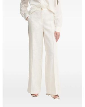 Mos Mosh Mmbeata Crochet-Trim Wide-Leg Trousers - White
