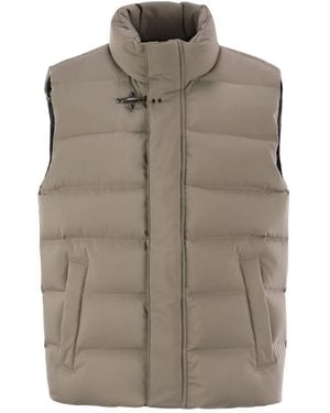 Fay Quilted Gilet - Brown
