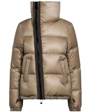 Sacai Asymmetric-Zip Padded Jacket - Brown