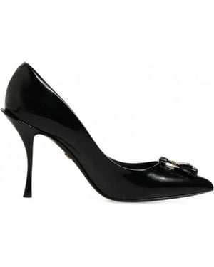 Dolce & Gabbana Sicily Bag-Embellished Pointed-Toe Pumps - Black