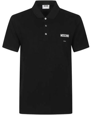 Moschino Logo-Print Polo Shirt - Black