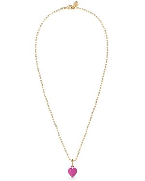 Roxanne Assoulin Itsy Bitsy Puffy-Heart Necklace - White