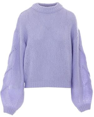 Lisa Yang Runi Cable-Knit Jumper - Purple