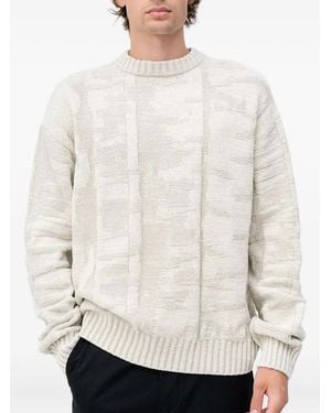 BOSS Textured Knit Sweater - White