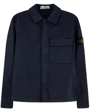 Stone Island チェストポケット シャツジャケット - ブルー