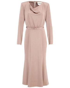 Roland Mouret Cowl-Neck Midi Dress - Pink
