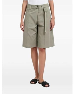 Brunello Cucinelli Belted Pleated Shorts - Natural