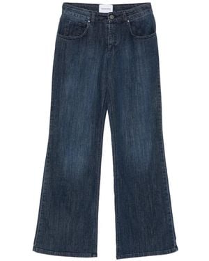 God Save Denim Dalia Faded Wide-Leg Jeans - Blue