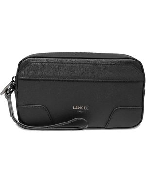 Lancel Charlie Leather Clutch Bag - Black