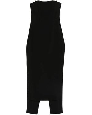 Pinko Strapless Split-Hem Jumpsuit - Black