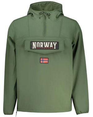Norway 1963 Logo-Patch Hooded Jacket - Green