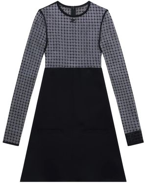Courreges Lace Panelled Minidress - Black