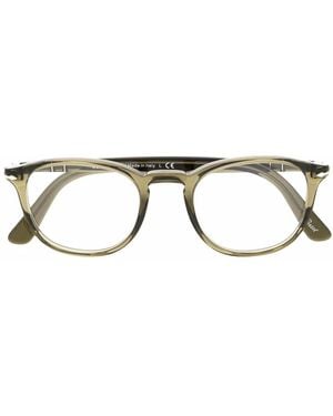 Persol ラウンド眼鏡フレーム - ブラウン