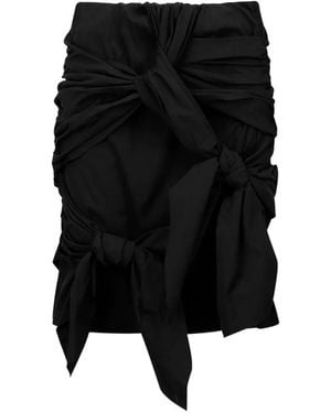 Nach Twist-Tie Ruched Midi Skirt - Black