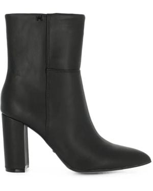 Mexx Pointed-Toe Block-Heel Boots - Black