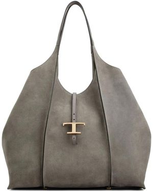 Tod's T Timeless Shoulder Bag - Gray