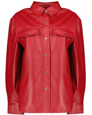 IRO Leather Buttoned Jacket - Red