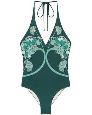 La DoubleJ Maillot De Bain Sexy Blooming Tulip Placée Foncé En Lycra Suprême M - Green