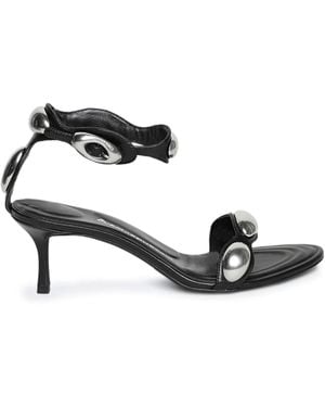 Alexander Wang Dome 65Mm Leather Sandals - Black